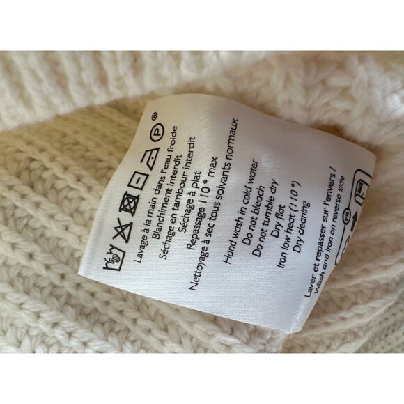 SÉZANE Moira Wool-Blend Knit Jumper Ecru Small Coastal - Picture 13 of 13